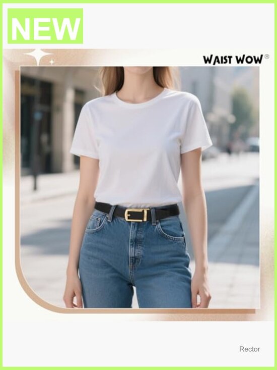 Faux Leather Ratchet Belt with Gold Buckle - Trendy Adjustable 1.2\